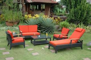 Rattan 6pc Outdoor Patio Furniture Deep Seating Set NEW  