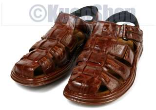 Aldo Men Leather Fisherman Sandals Shoes Brown 7  