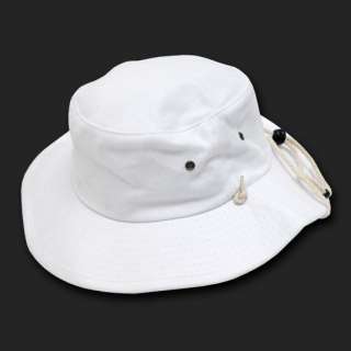 White Outback Style Boonie Bucket Fishing Hat Hats L/XL  