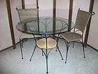 CUTE Dinette Set Wicker for 2 Dining Chairs Round Island Beach Cottage 