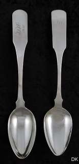  American Coin Silver Spoons Early 1800s Southern Gaither  