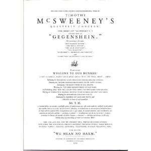  Timothy McSweeneys Quarterly Concern (or Gegenshein 