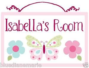 Personalized Bella Butterfly Garden Wood Sign New  