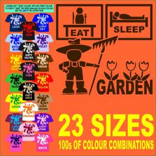 Gardening T Shirt gardener with shoes gloves overalls & tools 100s 