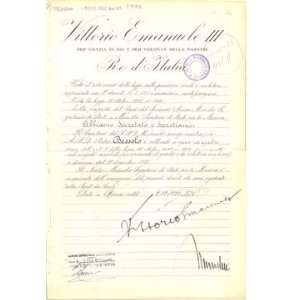   il duce & Victor Emmanuel III signed document