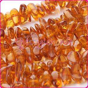 7x13mm Amber Irregular Chip Gemstone Loose bead 16  