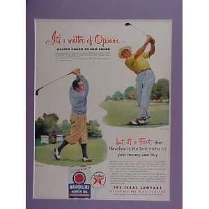 Walter Hagen vs Sam Snead Golf Champions 1950 Texaco Advertisement 