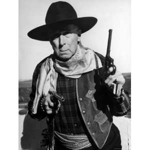  Former Cowboy Actor William S. Hart, Shooting His Pistols 
