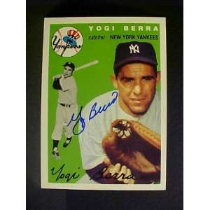 Yogi Berra New York Yankees #50 1954 Topps Archives Signed Baseball 