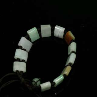   Beads Multi Color Green Bracelet 100% Natural Jadeite Jade Grade A