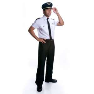 PILOT airline man adult mens halloween costume XL  