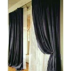  Supreme Sateen Lined Pinch Pleated Drapery Pair BLACK 84L 