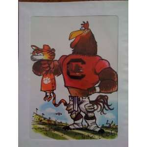  USC Vs Clemson Rivalry Print Collegiate Collectables By 