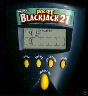 Electronic handheld POCKET BLACKJACK game by Radica. Tested, and in 