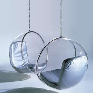 PREMIUM STEEL HANGING BUBBLE BALL CHAIR AARNIO, Includes manufacturer 