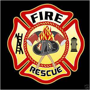 Maltese Cross Decal Firefighter Fire Rescue Helmet  