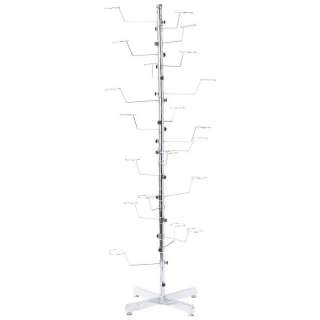 New Floor Display Retail Hat Cap Rack Rotating Spinner Stand Chrome 