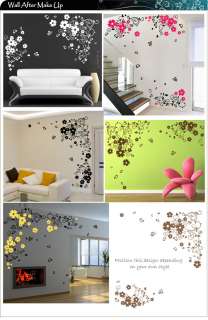 Large Butterfly Flower Art Wall Stickers / Wall Decals  