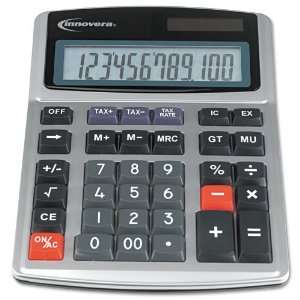  Keys, Dual Power, Silver   Sold As 1 Each   Easy to read calculator 