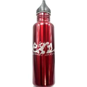  Eco 26oz. Stainless Steel Water Bottle (Red Bottle w/Silver Evil Eco 