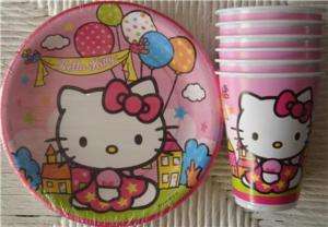 HELLO KITTY * 6 cups cake dessert plates PARTY  