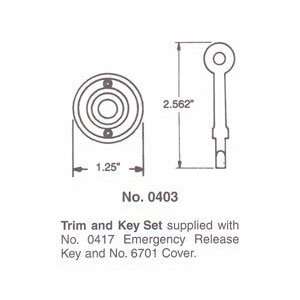   Estate Round Emergency Release Trim and Key 0403