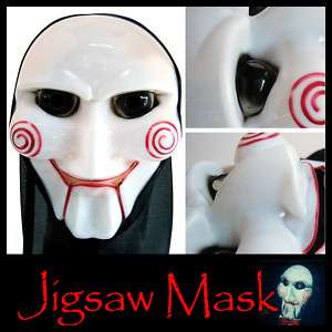 Halloween Jigsaw Saw Scary Puppet Mask Prop Costume  