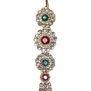   Hair braid Ornament (Choti) with Faux Emerald & Ruby 
