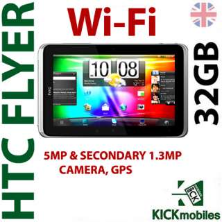 NEW 32GB HTC FLYER Wi Fi SILVER TABLET SEALED WiFi NEW  