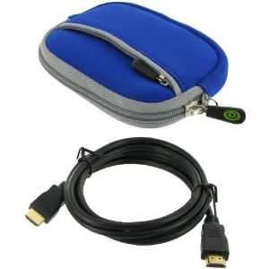  Sleeve (Dark Blue) Case and Mini HDMI to HDMI Cable 1 Meter (3 Feet 