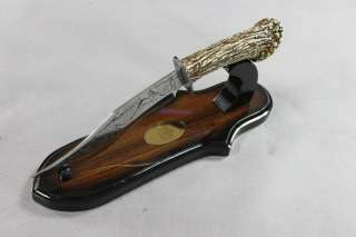 13 Wolf Decorative Hunting Knife w/ Display Stand New  