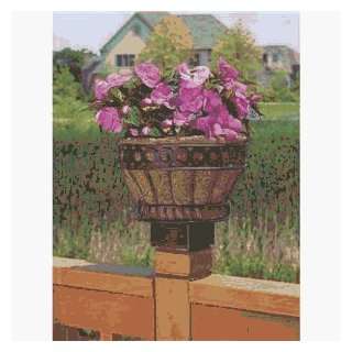  Fence Post Parasol Planter Bronze Patio, Lawn & Garden