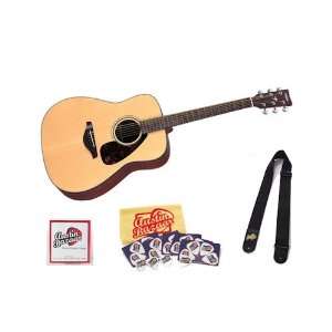  Yamaha FG700S Acoustic Guitar with Polishing Cloth, 4 pick 