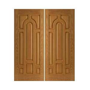 Exterior Door Fiberglass Eight Panel Center Arch Pair (Single also 