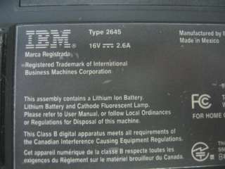 IBM Thinkpad 600E Type 2645 13 Inch Laptop No HDD  