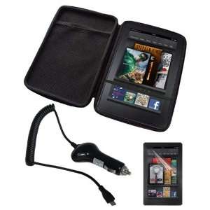   Screen Guard + Car Charger Adapter for  Kindle Fire 7 Tablet