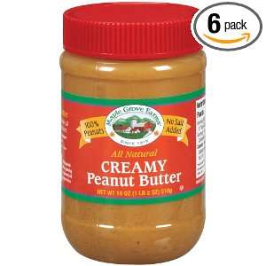 Maple Grove Farms Peanut Butter Natural Smooth, 18 Ounce (Pack of 6 
