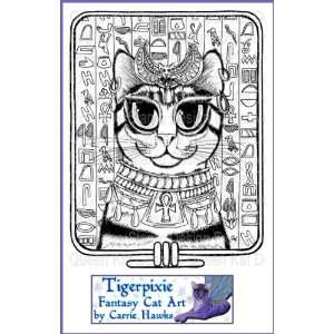  Bast Goddess Cat Unmounted Rubber Stamp 