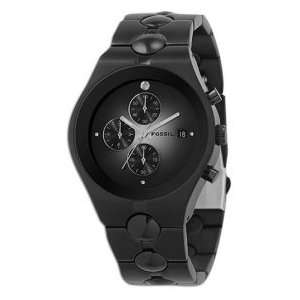  FOSSIL MENS BLACK IP PLATED WATCH 