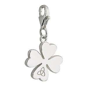  Sterling Silver Four Leaf Clover Charm   Made in Ireland Jewelry