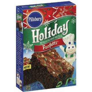 Pillsbury Holiday Funfetti Brownie Mix, 19.4 Ounce Boxes (Pack of 12)