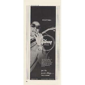  1960 Mickey Baker Gibson Guitar Strings Photo Print Ad 