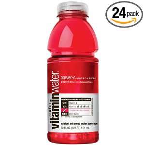 Glaceau Vitamin Water, Power C Dragonfruit, 20 Ounce Bottles (Pack of 