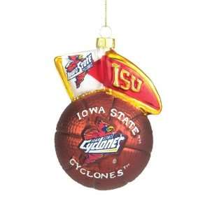   Cyclones NCAA Glass Mascot Basketball Ornament (5) 