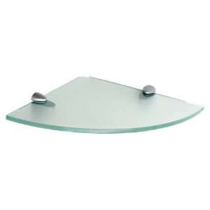  Floating Corner Shelf   Frosted Glass   10x10 (Frosted Glass 