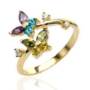  10Kt. Gold Cubic Zirconia Butterfly Toe Ring West Coast 