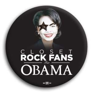  campaign pin Closet Rock Fans for Obama Photo Button   2 1 