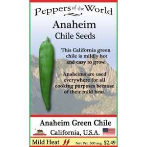  Green Chile Seeds   30   Mild Heat   Easy to Gow
