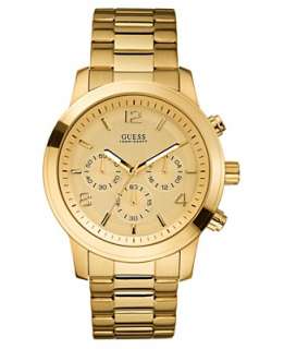 GUESS Watch, Chronograph Goldtone Stainless Steel U15061G2   Brands 