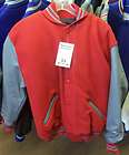 new Wool Leather Award Letter Jacket Gray/Red Large